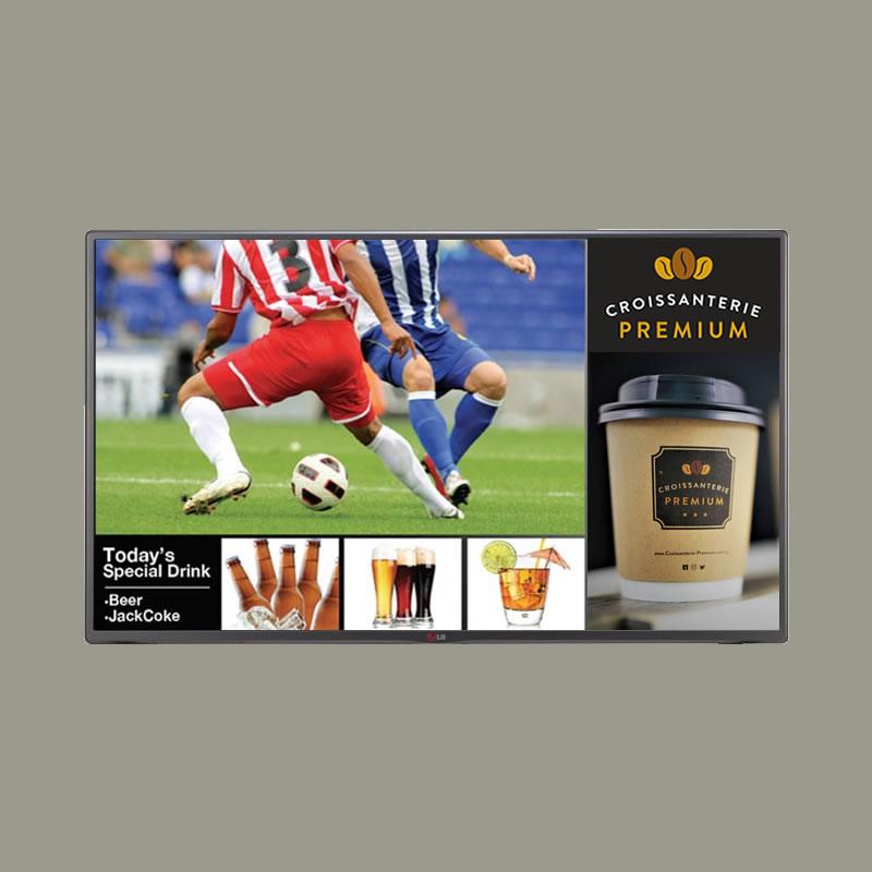 Clock Premium Sports Bar Digital Signage