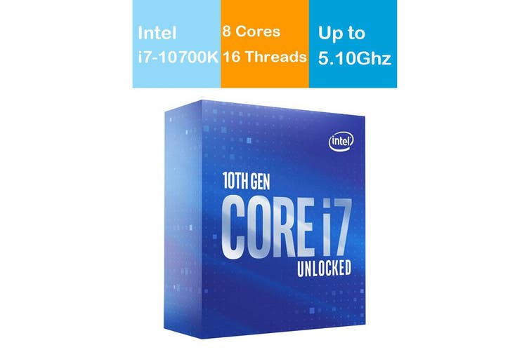 i7 10700K INTEL LGA1200, 3.8GHz, 8 CORES, 16 THREADS CPU (10TH GEN)